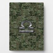 Weegschaal sterrenbeeld op bosgroene digitale camo fotoplaat (voorkant)