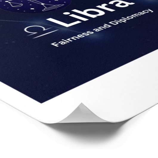 Weegschaal sterrenbeeld Sticker Poster (Hoek)