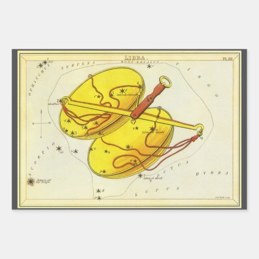 Weegschaal  sterrenbeeld Urania's Mirror Inpakpapier Vel (Voorkant 3)