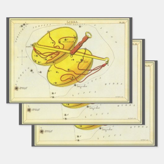 Weegschaal  sterrenbeeld Urania's Mirror Inpakpapier Vel (Set)