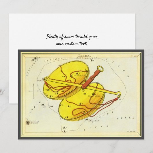 Weegschaal sterrenbeeld Urania's Mirror Kaart (Voorkant / Achterkant)