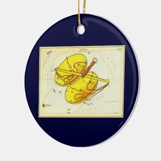 Weegschaal sterrenbeeld Urania's Mirror Keramisch Ornament (Links)