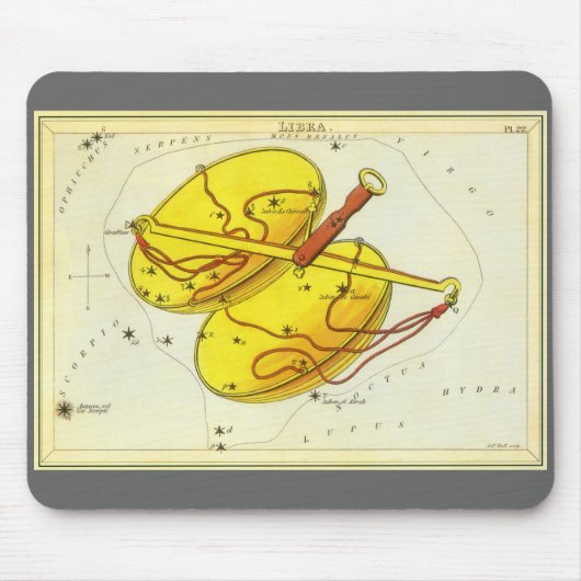 Weegschaal  sterrenbeeld Urania's Mirror Muismat (Voorkant)