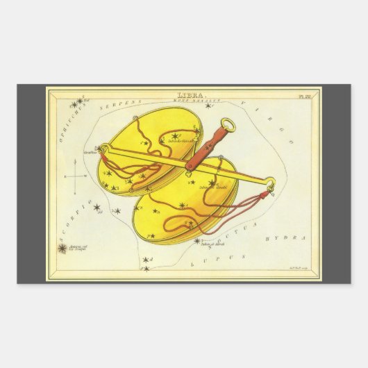 Weegschaal  sterrenbeeld Urania's Mirror Rechthoekige Sticker (Voorkant)