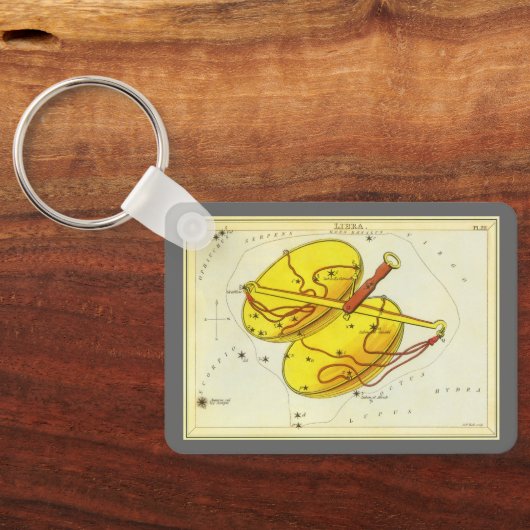 Weegschaal sterrenbeeld Urania's Mirror Sleutelhanger (Achterkant)
