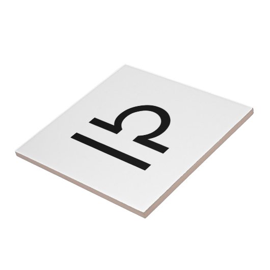 Weegschaal Tegeltje (Zijkant)