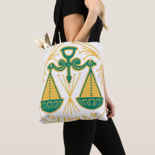 Weegschaal teken van de dierenriem op een tote bag