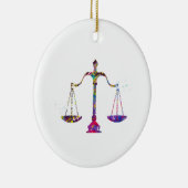 Weegschaal van de rechtvaardigheid keramisch ornament (Rechts)