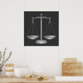 Weegschaal van de rechtvaardigheid poster (Keuken)