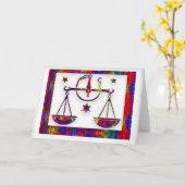 Weegschaal Verjaardagskaart Kaart (Gele Bloem)