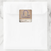 Weegschaal Vierkante Sticker (Tas)