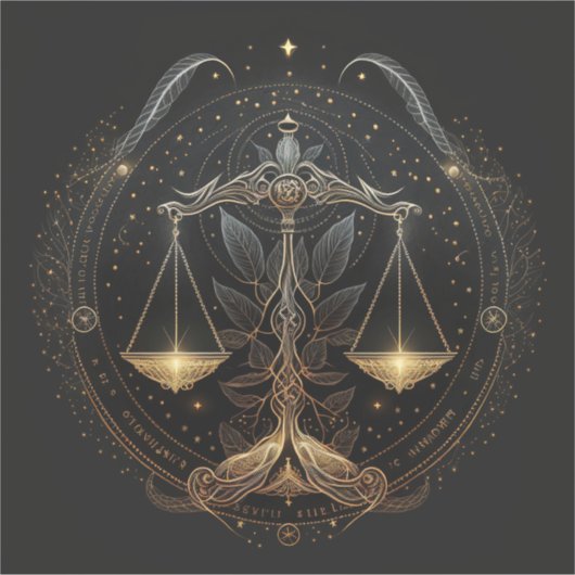 Weegschaal Vinyl Sticker (Voorkant)