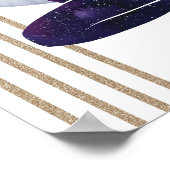 Weegschaal Vrouwelijk Paarse Zodiac Design Poster (Hoek)