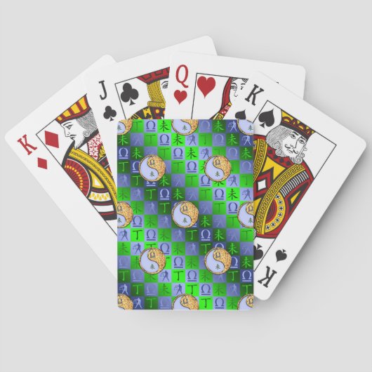 Weegschaal & Vuur Geit Pokerkaarten (Achterkant)