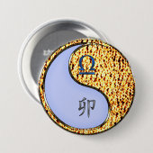 Weegschaal & Vuur Konijn Ronde Button 7,6 Cm (Voorkant /achterkant)