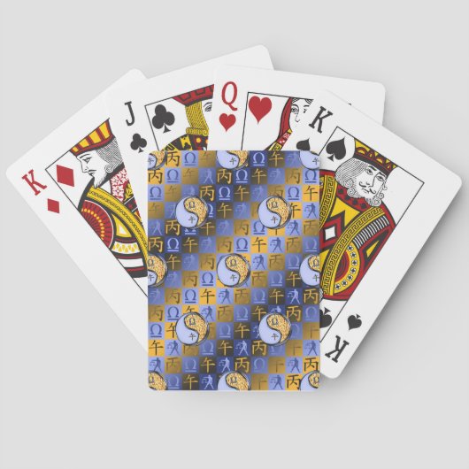 Weegschaal & Vuur Paard Pokerkaarten (Achterkant)