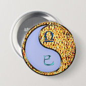 Weegschaal & Vuur Slang Ronde Button 7,6 Cm (Voorkant /achterkant)
