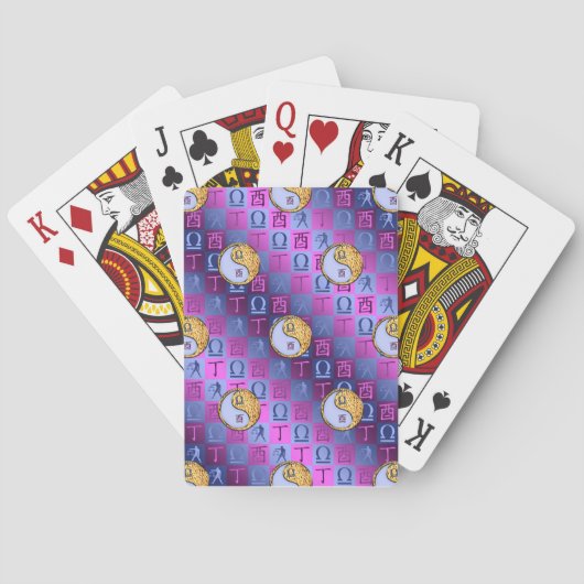 Weegschaal & Vuurhaan Pokerkaarten (Achterkant)