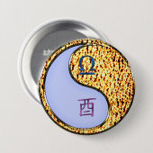 Weegschaal & Vuurhaan Ronde Button 7,6 Cm (Voorkant /achterkant)