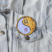 Weegschaal & Vuurhaan Ronde Button 7,6 Cm (In situ)