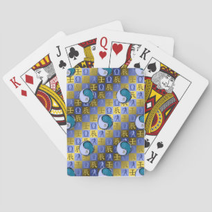 Weegschaal & Water Draak Pokerkaarten