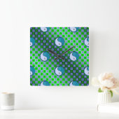 Weegschaal & Water Geit Vierkante Klok (Huis)
