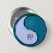 Weegschaal & Water Konijn Ronde Button 7,6 Cm (Voorkant /achterkant)