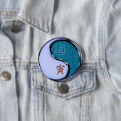Weegschaal & Water Tijger Ronde Button 7,6 Cm (In situ)