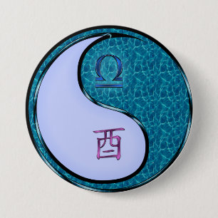 Weegschaal & Waterhaan Ronde Button 7,6 Cm