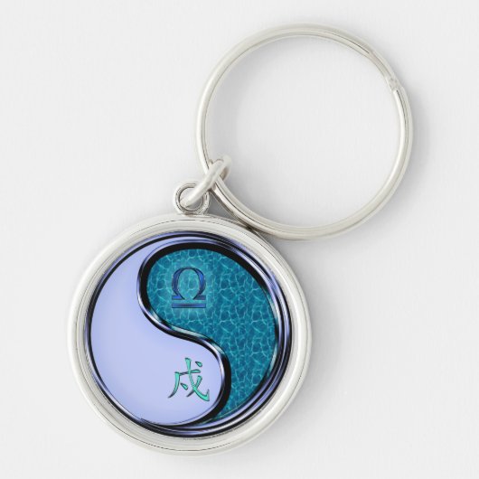 Weegschaal & Waterhond Sleutelhanger (Voorkant)