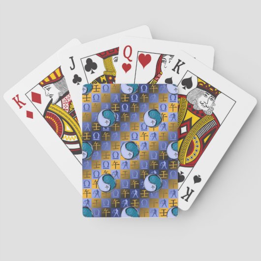 Weegschaal & Waterpaard Pokerkaarten (Achterkant)