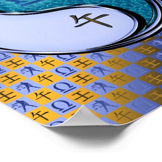 Weegschaal & Waterpaard Poster (Hoek)