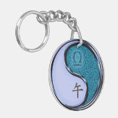 Weegschaal & Waterpaard Sleutelhanger (Voorkant Links)