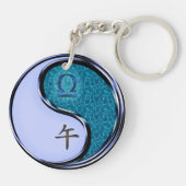 Weegschaal & Waterpaard Sleutelhanger (Achterkant)