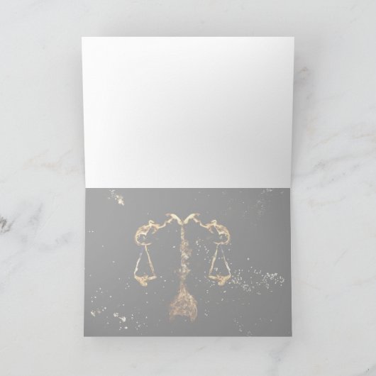 Weegschaal - Wenskaart Kaart (Binnen)