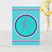 Weegschaal wenskaart kaart (Gele Bloem)