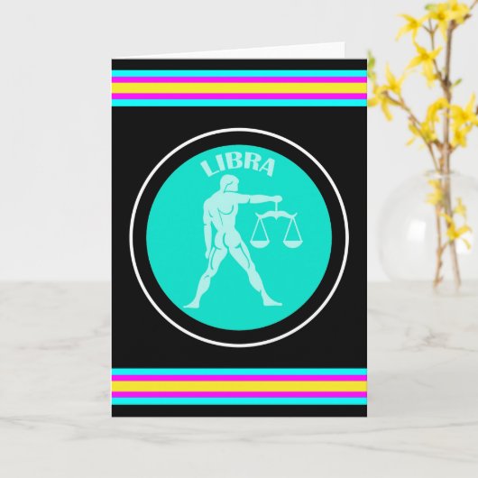 Weegschaal wenskaart kaart (Gele Bloem)