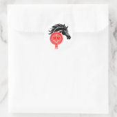 Weegschaal x Jaar van het Paard 2026 Ronde Sticker (Tas)