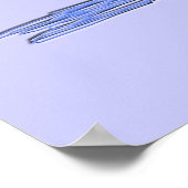 Weegschaal. Zodiac Astrological Sign. Blauw. Poster (Hoek)