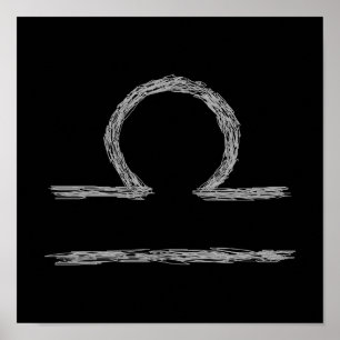 Weegschaal. Zodiac Astrological Sign. Poster