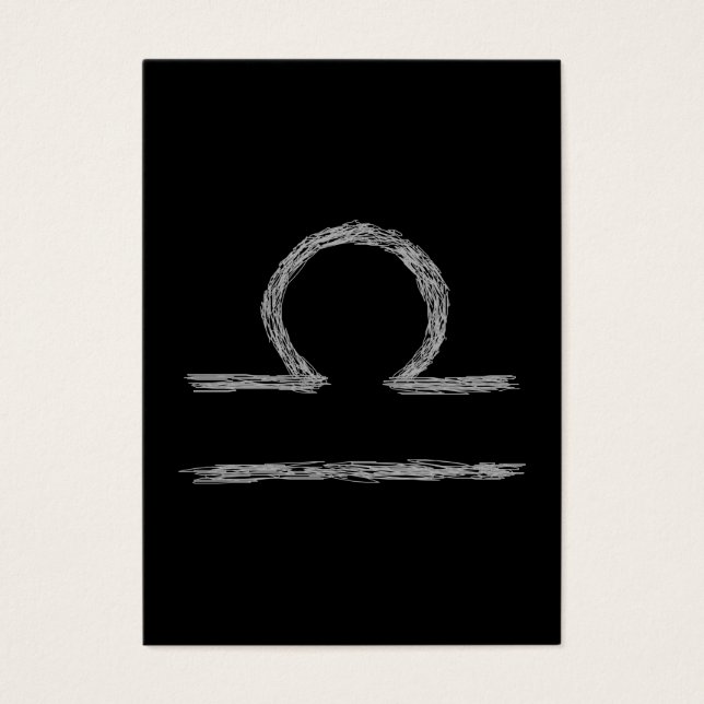 Weegschaal. Zodiac Astrological Sign. Visitekaartje (Voorkant)