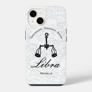 Weegschaal Zodiac Astrologie Persoonlijkheid Wit A iPhone 14 Hoesje