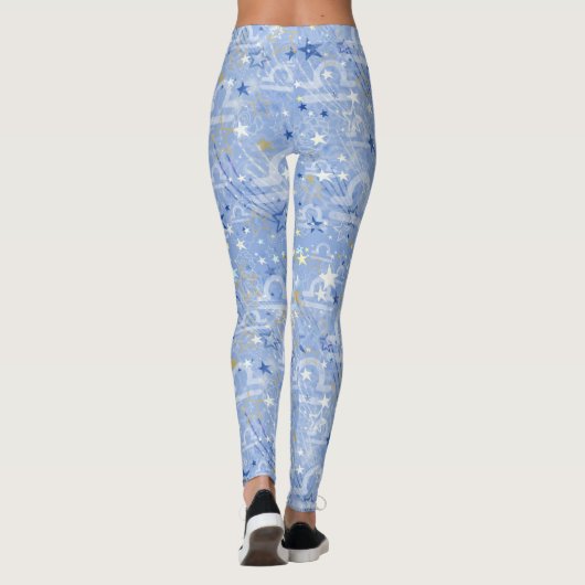 Weegschaal zodiac astrologie teken  patroon leggings (Achterkant)