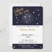 Weegschaal zodiac Baby shower Invitation Kaart (Voorkant)