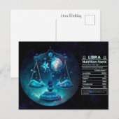 Weegschaal Zodiac Birthday Briefkaart (Voorkant / Achterkant)