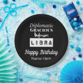 Weegschaal Zodiac Fun Kenmerken Verjaardag Papieren Bordje (Feest)