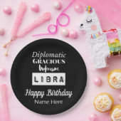 Weegschaal Zodiac Fun Kenmerken Verjaardag Papieren Bordje (Feest)