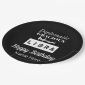 Weegschaal Zodiac Fun Kenmerken Verjaardag Papieren Bordje (Gekanteld)