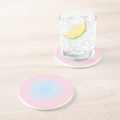 Weegschaal Zodiac Gradient, Roze Blauw Aura Gradie Zandsteen Onderzetter (Zijkant)