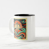 Weegschaal Zodiac Koffie Mok Retro (Voorkant links)
